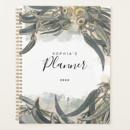 Agenda Watercolor Eucalyptus deixa verde