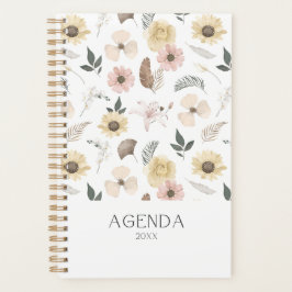 Agenda Watercolor Flowers Planner