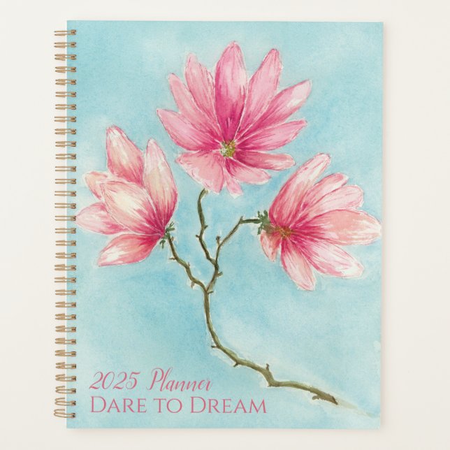 Agenda Watercolor - Japão Magnolia (Frente)