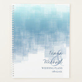 Agenda Watercolor Refletions Wedding Dusty Blue ID774