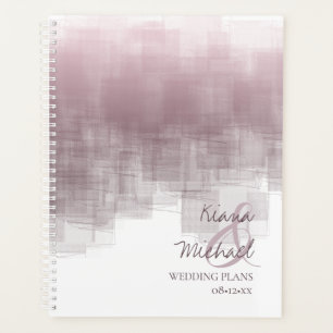 Agenda Watercolor Refletions Wedding Mauve ID774