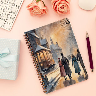 Agenda Watercolor Vintage Victorian Street