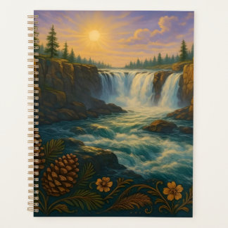 Agenda Waterfall Mountain Morning Sunrise