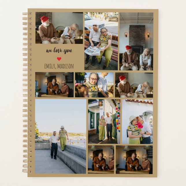 Agenda We Love You Custom Family Photo Collage  (Frente)