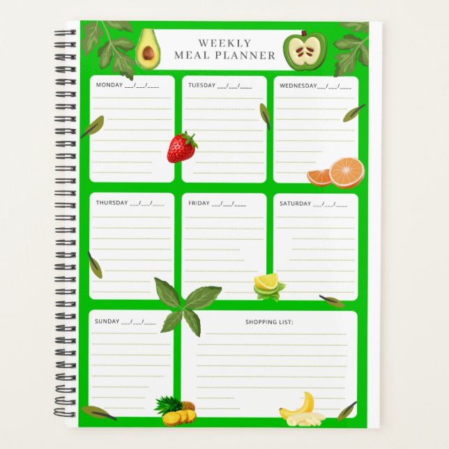 Agenda Weekly Meal Planner (Frente)