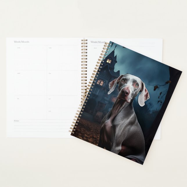 Agenda Weimaraner Halloween Scary (Exibição)