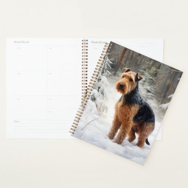Agenda Welsh Terrier Deixe-o nevar no Natal (Exibição)