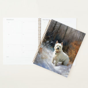 Agenda West Highland White Terrier Deixe-o nevar no Natal