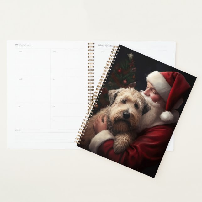 Agenda Wheaton Terrier com Papai Noel Natal Festivo (Exibição)