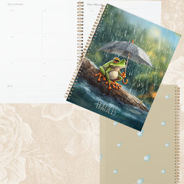 Agenda Whimsical Cottagecore Rainy Day Nome do Sapo
