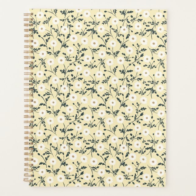 Agenda Whispering Meadow - Butter Yellow Floral Pattern (Frente)