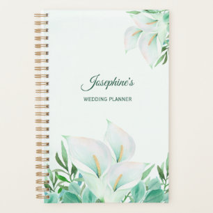 Agenda White Calla Lily Personalizada