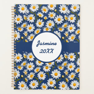 Agenda White English Daisies on Blue