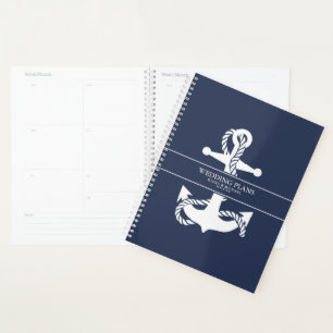 Agenda Wht/Marinho Wave Anchor Blue ID836