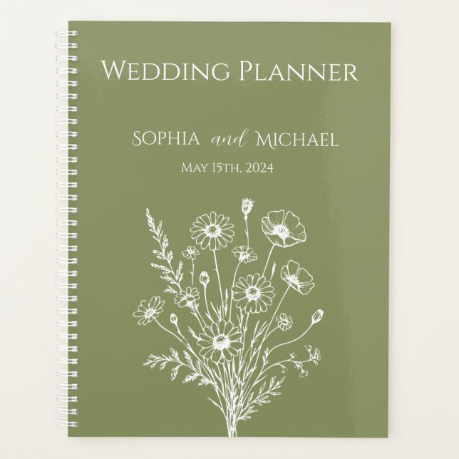 Agenda Wildflower Elegance-Wedding-Planner (Frente)