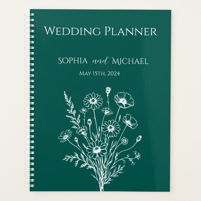 Agenda Wildflower Elegance-Wedding-Planner (Frente)