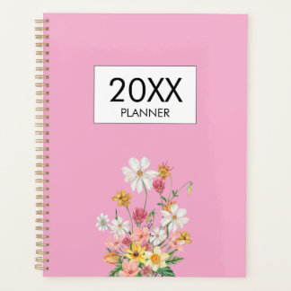 Agenda Wildflowers Pink Personalized