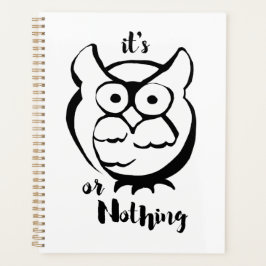 Agenda Wildly Punny — Coruja ou Nada Arte Minimalista de 