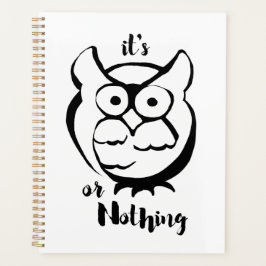 Agenda Wildly Punny — Coruja ou Nada Arte Minimalista de 
