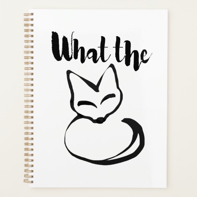 Agenda Wildly Punny — What the Fox? Minimalist Pun Art (Frente)