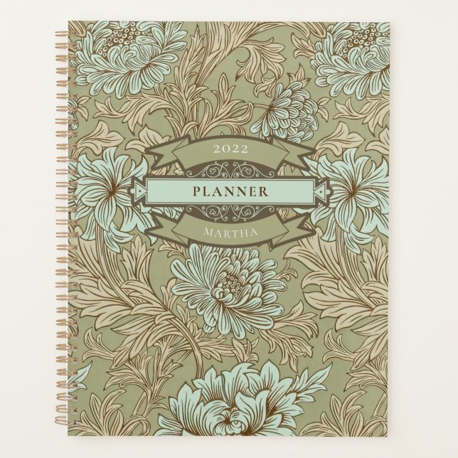 Agenda William Morris Chrysanthemum Pattern (Frente)