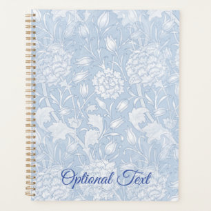 Agenda William Morris Floral Patterno em Azul