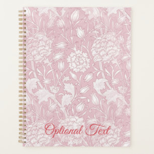 Agenda William Morris Floral Patterno em Planner Rosa