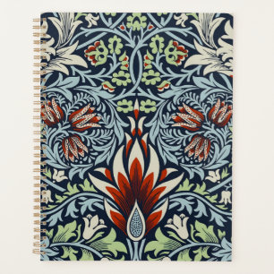 Agenda William Morris Snakeshead Floral Clássica Botânica