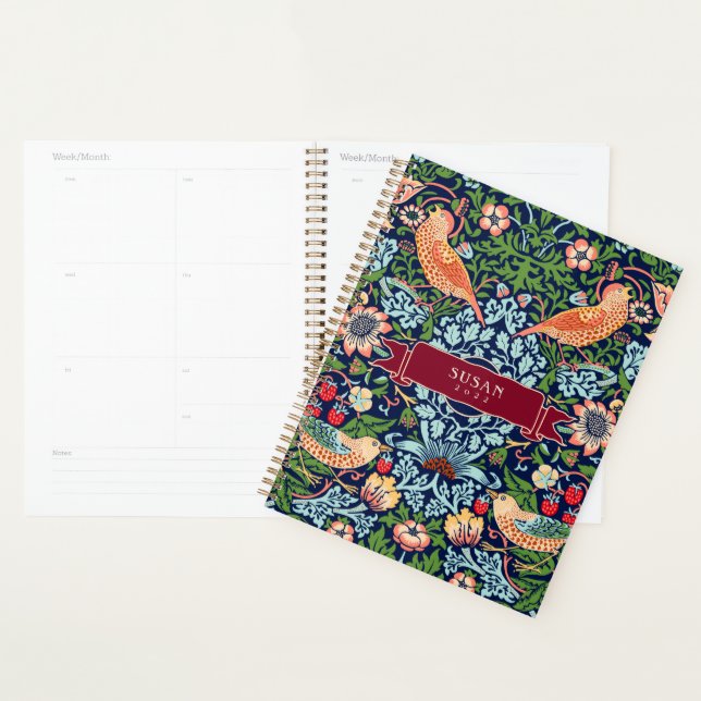 Agenda William Morris Strawberry Thief Planner (Exibição)