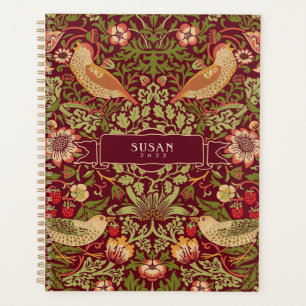 Agenda William Morris Strawberry Thief Planner