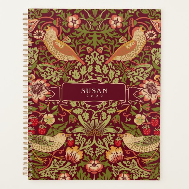 Agenda William Morris Strawberry Thief Planner (Frente)
