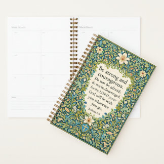 Agenda William Morris style floral and scripture