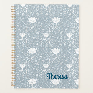 Agenda William Morris Tulips em Padrão Branco