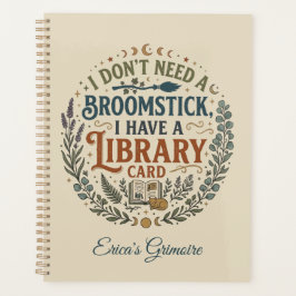 Agenda Witchy Librarian Library Card Book Lover Custom