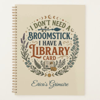 Agenda Witchy Librarian Library Card Book Lover Custom