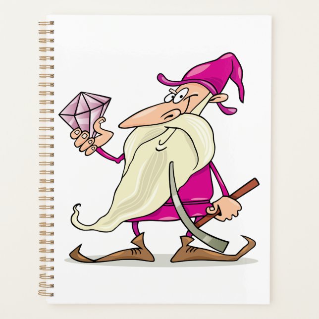 Agenda Wizard Gnome with Large Diamond Gemstone (Frente)
