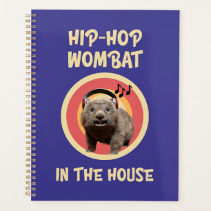 Agenda Wombat de Hip-hop Engraçado em Casa