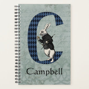 Agenda Wonderland White Rabbit - Letra C