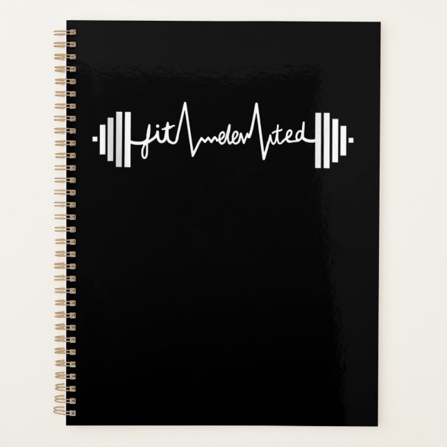 Agenda Workout da Barbell de Malhação de Gym Fitelevated (Frente)