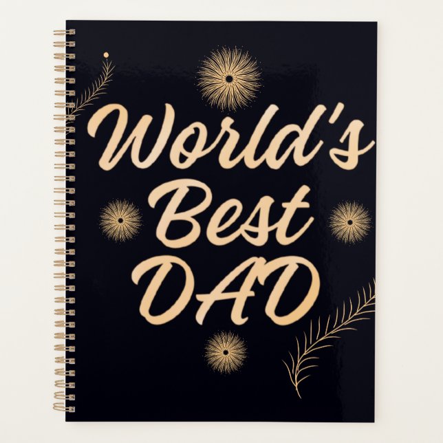 Agenda World's Best Dad  Simple Typography Fathers (Frente)
