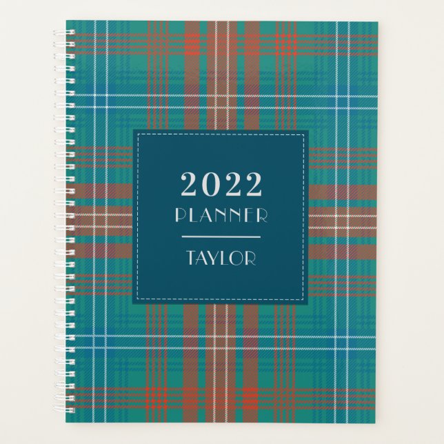 Agenda Xadrez 2024 - Rustic Clan Wilson Tartan (Frente)