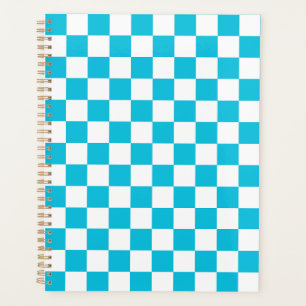 Agenda Xadrez azul aqua clássico