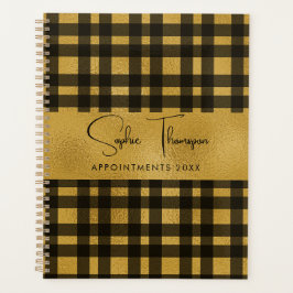 Agenda xadrez da grade do ouro Dourado 2024