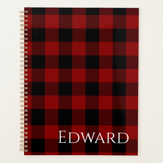 Agenda Xadrez de Buffalo Personalizada (Frente)