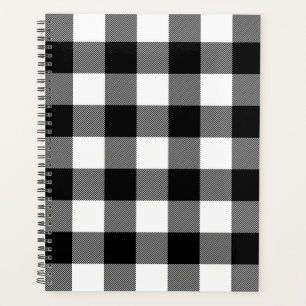 Agenda Xadrez de Buffalo Preto e Branco
