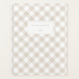 Agenda Xadrez Modern Beige Buffalo