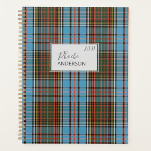 Agenda Xadrez Personalizado Tartan Clan Anderson