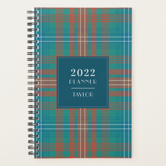 Agenda Xadrez Tartan Clan Wilson Checkered 2022 (Frente)