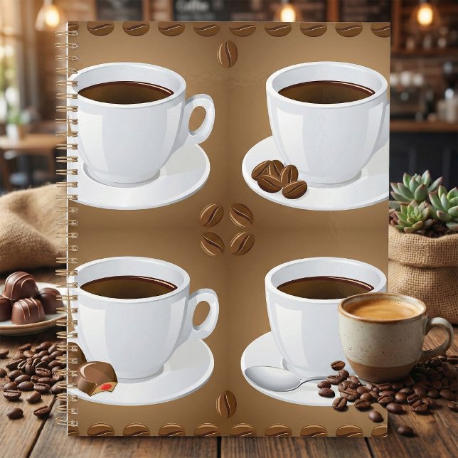 Agenda Xícaras de Café com Grãos e Chocolate (Criador carregado)