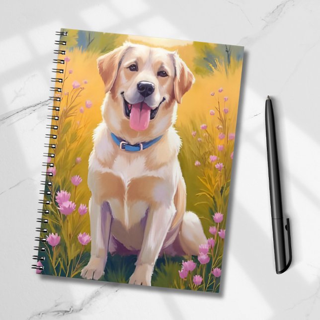 Agenda Yellow Lab Labrador Retriever Dog Painting (Criador carregado)